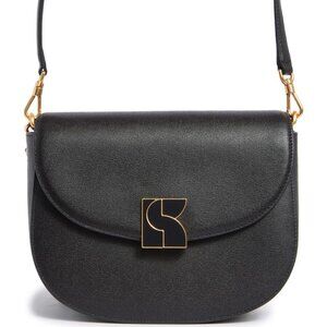 NEW Kate Spade Dakota Medium Shoulder Bag Black Textured Leather Purse NWT